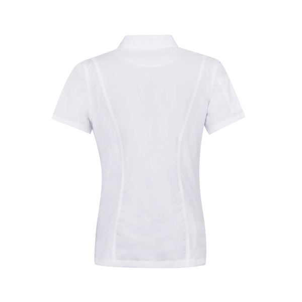 White Universal Short Sleeve Filipina Shirt For Women